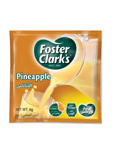 6 grams of foster clark's pineapple flavoured powder drink