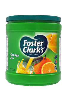 Green Tub of Orange flavoured drink